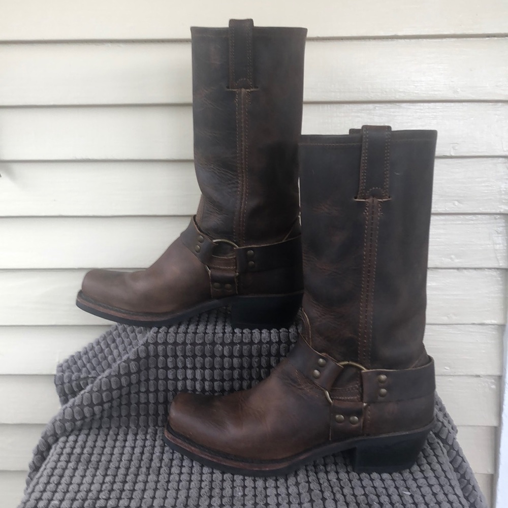 Frye 12R Harness Leather Boots